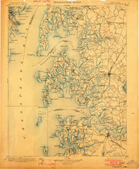 1898 Map of Choptank, 1902 Print