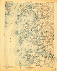 1908 Map of Choptank, 1918 Print