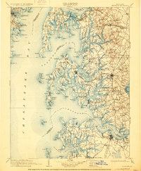 1908 Map of Choptank, 1928 Print