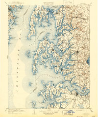 1908 Map of Choptank, 1943 Print