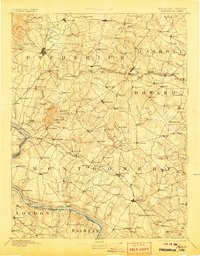 1894 Map of Frederick, 1906 Print