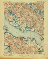1898 Map of Leonardtown, MD, 1914 Print