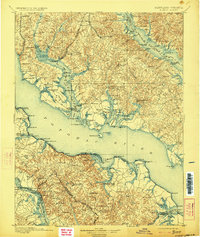 1898 Map of Leonardtown, MD, 1923 Print