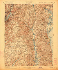 1906 Map of Patuxent, 1921 Print