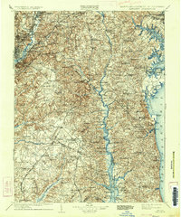 1906 Map of Patuxent, 1934 Print