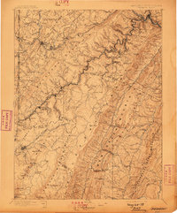1895 Map of Piedmont, 1898 Print