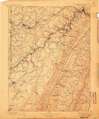 1895 Map of Piedmont, 1906 Print