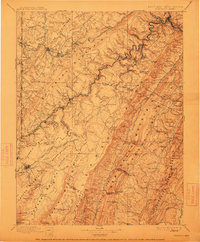 1895 Map of Piedmont, 1912 Print