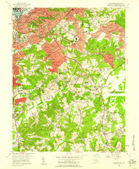 preview thumbnail of historical topo map of Prince George's County, MD in 1956