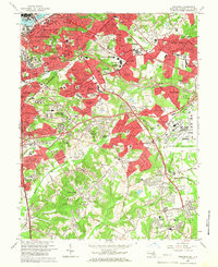 preview thumbnail of historical topo map of Prince George's County, MD in 1965