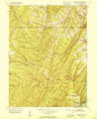 preview thumbnail of historical topo map of Allegany County, MD in 1951