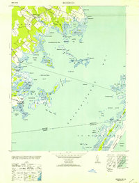 preview thumbnail of historical topo map of Worcester County, MD in 1953