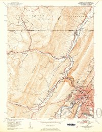 preview thumbnail of historical topo map of Cumberland, MD in 1951