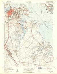 Download a high-resolution, GPS-compatible USGS topo map for Curtis Bay, MD (1954 edition)