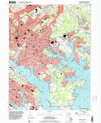 Download a high-resolution, GPS-compatible USGS topo map for Middle River, MD (2000 edition)