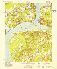 preview thumbnail of historical topo map of Charles County, MD in 1951