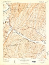 Download a high-resolution, GPS-compatible USGS topo map for Pattersons Creek, MD (1951 edition)