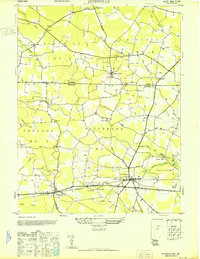 preview thumbnail of historical topo map of Pittsville, MD in 1946