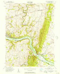 preview thumbnail of historical topo map of Frederick County, MD in 1955
