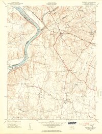 Download a high-resolution, GPS-compatible USGS topo map for Poolesville, MD (1954 edition)