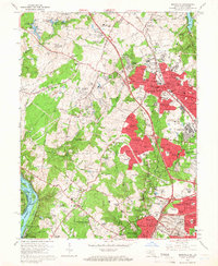preview thumbnail of historical topo map of Rockville, MD in 1965