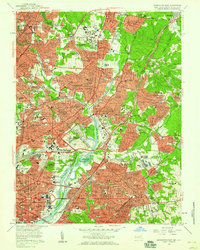 preview thumbnail of historical topo map of Montgomery County, MD in 1956