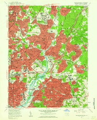 preview thumbnail of historical topo map of Montgomery County, MD in 1957