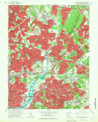 preview thumbnail of historical topo map of Montgomery County, MD in 1965