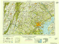 historical topo map of Baltimore, MD in 1954