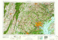 historical topo map of Baltimore, MD in 1961