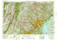 historical topo map of Baltimore, MD in 1957