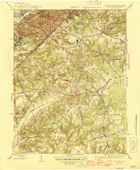 preview thumbnail of historical topo map of Prince George's County, MD in 1945