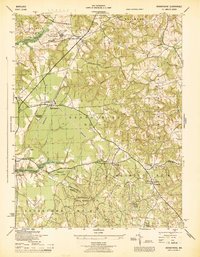 preview thumbnail of historical topo map of Brandywine, MD in 1945