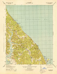 Download a high-resolution, GPS-compatible USGS topo map for Cove Point, MD (1943 edition)