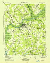 1943 Map of Pocomoke City
