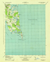 Download a high-resolution, GPS-compatible USGS topo map for Point Lookout, MD (1943 edition)