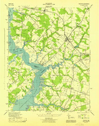 preview thumbnail of historical topo map of Preston, MD in 1944
