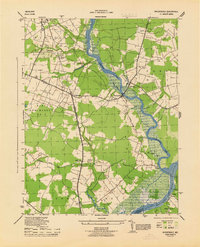 preview thumbnail of historical topo map of Dorchester County, MD in 1944