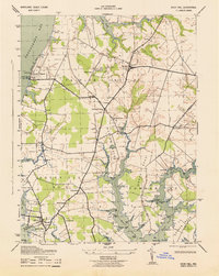 Download a high-resolution, GPS-compatible USGS topo map for Rock Hall, MD (1943 edition)