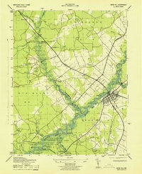 preview thumbnail of historical topo map of Snow Hill, MD in 1943