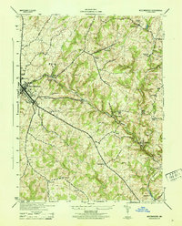 preview thumbnail of historical topo map of Westminster, MD in 1944