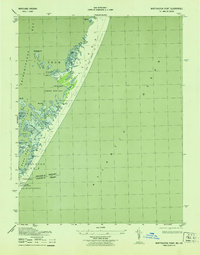 preview thumbnail of historical topo map of Worcester County, MD in 1943