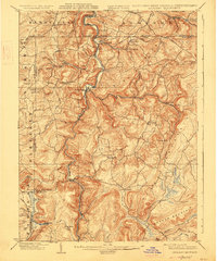 1900 Map of Accident, 1927 Print