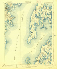1904 Map of Annapolis Neck, MD, 1938 Print