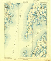 1904 Map of Annapolis Neck, MD, 1944 Print