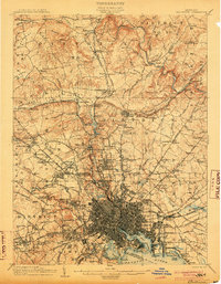 preview thumbnail of historical topo map of Baltimore, MD in 1904