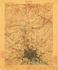 1904 Map of Baltimore, 1911 Print