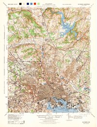 preview thumbnail of historical topo map of Baltimore, MD in 1944
