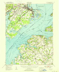 preview thumbnail of historical topo map of Betterton, MD in 1951