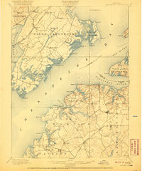 1900 Map of Betterton, 1920 Print